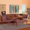 Baxton Studio Riordan Mid-Century Modern Grey Fabric and Walnut Brown Finished Wood 5-Piece Dining Nook Set 186-11355-11356-9308-9305-Zoro - alternate 7